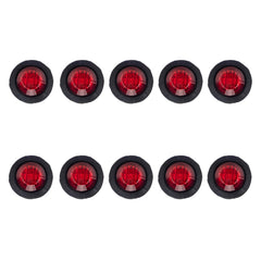 10 in 1 Truck Trailer LED Round Side Marker Lamp, A5010 Red Light, A5011 Amber Light, A5012 White Light, A5013 Red + Amber Light
