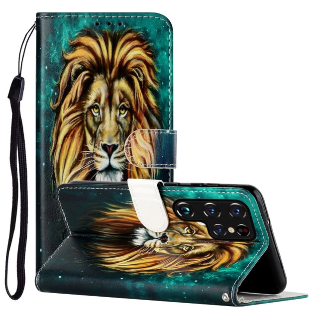 Oil Embossed Pattern PU Leather Phone Case, For Samsung Galaxy S22 Ultra 5G