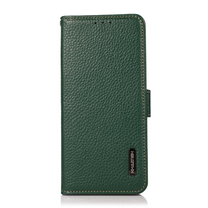 KHAZNEH Side-Magnetic Litchi Genuine Leather RFID Phone Case, For Xiaomi Poco X3 GT