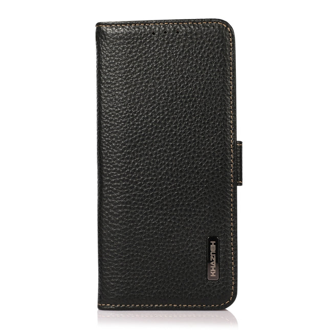 KHAZNEH Side-Magnetic Litchi Genuine Leather RFID Phone Case, For Samsung Galaxy S20+, For Samsung Galaxy S20, For Samsung Galaxy S20 Ultra, For Samsung Galaxy S21 FE 5G, For Samsung Galaxy S21+ 5G, For Samsung Galaxy S21 5G