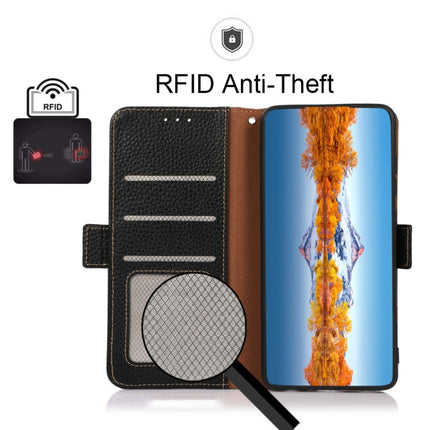 KHAZNEH Side-Magnetic Litchi Genuine Leather RFID Phone Case, For Samsung Galaxy S20+, For Samsung Galaxy S20, For Samsung Galaxy S20 Ultra, For Samsung Galaxy S21 FE 5G, For Samsung Galaxy S21+ 5G, For Samsung Galaxy S21 5G