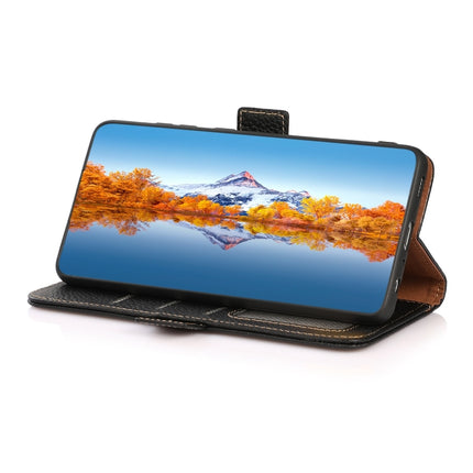 KHAZNEH Side-Magnetic Litchi Genuine Leather RFID Case, For iPhone 12 Pro Max, For iPhone 11, For iPhone 11 Pro, For iPhone 11 Pro Max