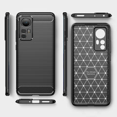 Brushed Texture Carbon Fiber TPU Phone Case, For Xiaomi 12 5G, For Xiaomi 12 Pro 5G, For Xiaomi Mi 12 Ultra 5G