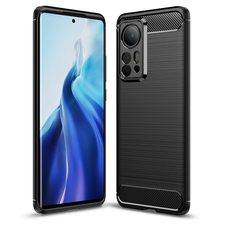 Brushed Texture Carbon Fiber TPU Phone Case, For Xiaomi 12 Pro 5G, For Xiaomi Mi 12 Ultra 5G