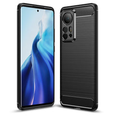 Brushed Texture Carbon Fiber TPU Phone Case, For Xiaomi 12 Pro 5G, For Xiaomi Mi 12 Ultra 5G