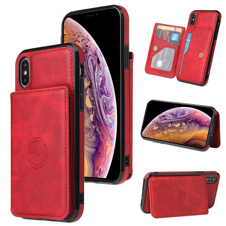 Funda magnética con textura de piel de becerro para iPhone XS Max, iPhone XS/X, iPhone XR