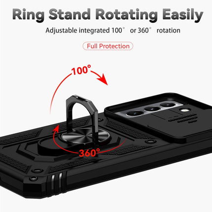 Sliding Camshield Holder Phone Case, For Samsung Galaxy S22 5G, For Samsung Galaxy S22+ 5G, For Samsung Galaxy S22 Ultra 5G