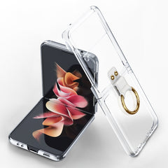 Estuche para teléfono con galvanoplastia GKK Phantom con anillo para Samsung Galaxy Z Flip3 5G