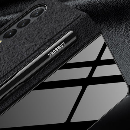 GKK Flip Tempered Glass Painted Phone Case with Pen Slot