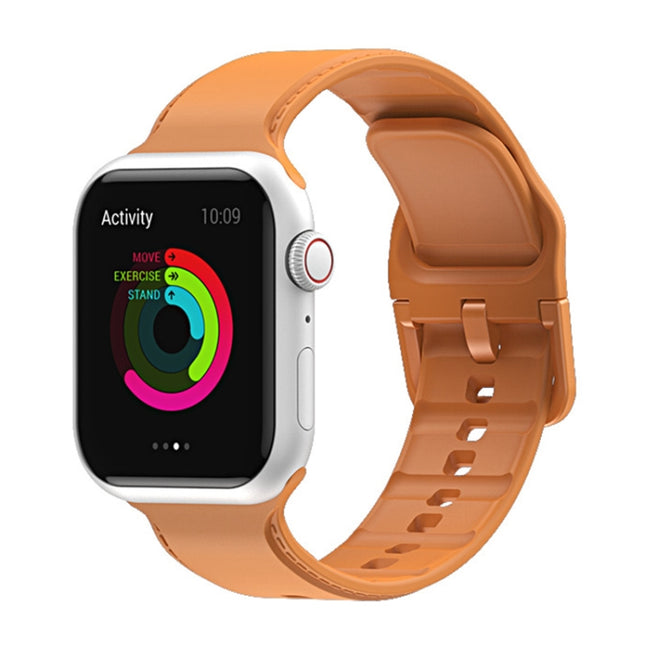 Silicone Watchband For Apple Watch Series, 7 41mm / 6&SE&5&4 40mm / 3&2&1 38mm, 7 45mm / 6&SE&5&4 44mm / 3&2&1 42mm