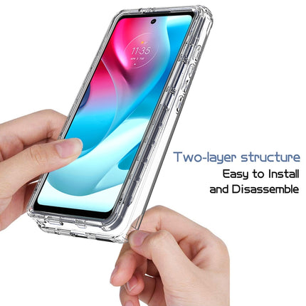 High Transparency Two-color Gradual Change Phone Case, For Motorola Moto G60S