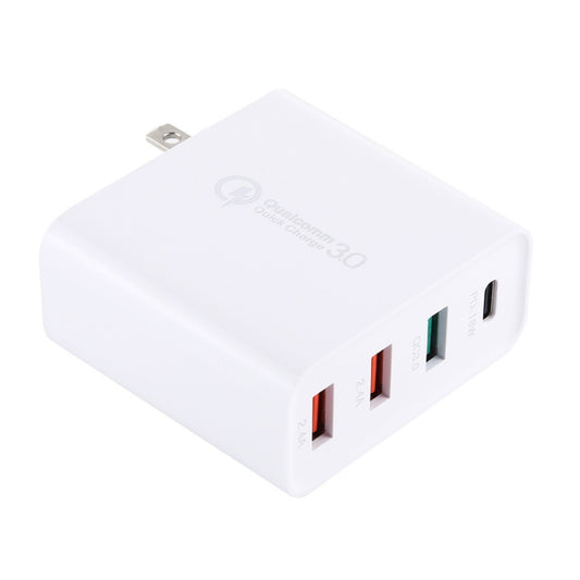 Cargador de viaje A3 PD 18 W con interfaz USB-C/Tipo-C + QC3.0 USB + USB dual, enchufe de EE. UU., enchufe de la UE, enchufe del Reino Unido