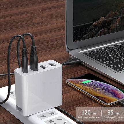 A3 PD 18 W USB-C / Typ-C + QC3.0 USB + Reiseladegerät mit Dual-USB-Schnittstelle, US-Stecker, EU-Stecker, UK-Stecker