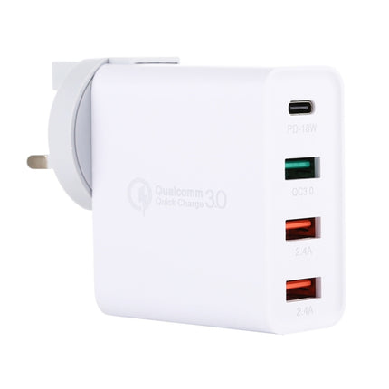 A3 PD 18 W USB-C / Typ-C + QC3.0 USB + Reiseladegerät mit Dual-USB-Schnittstelle, US-Stecker, EU-Stecker, UK-Stecker