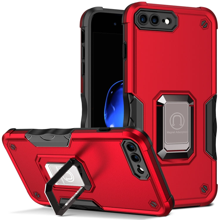 Ring Holder Non-slip Armor Phone Case, For iPhone 8 Plus / 7 Plus