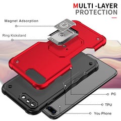 Ring Holder Non-slip Armor Phone Case, For iPhone 8 Plus / 7 Plus