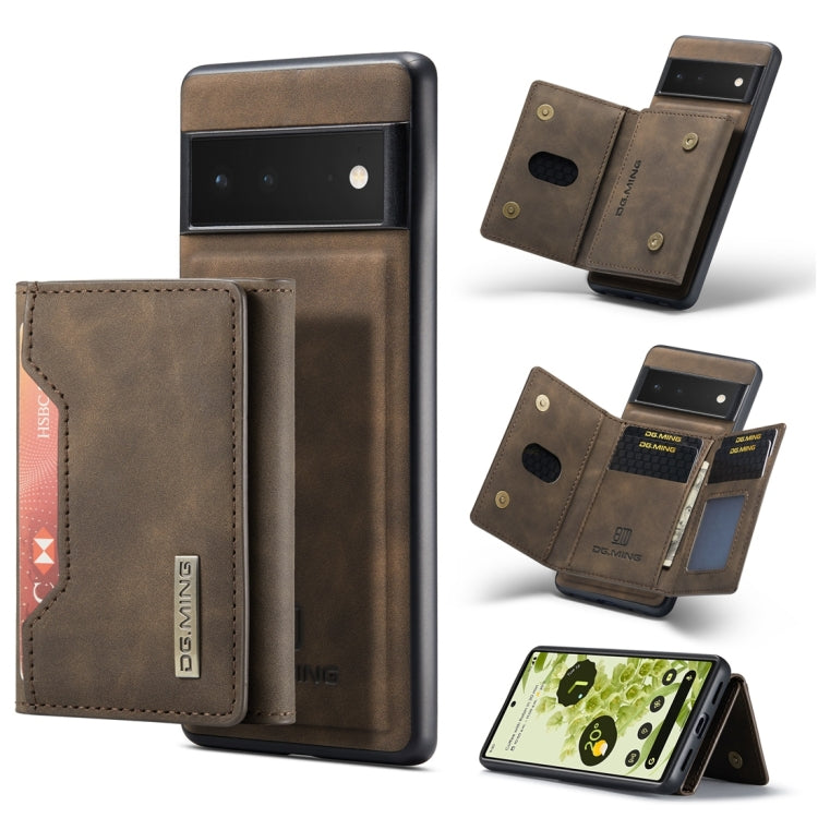 DG.MING M2 Series 3-Fold Multi Card Bag + Magnetic Back Cover Case, For Google Pixel 6 Pro, For OnePlus 9RT 5G