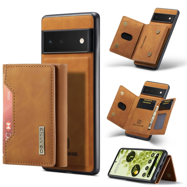 DG.MING M2 Series 3-Fold Multi Card Bag + Magnetic Back Cover Case, For Google Pixel 6 Pro, For OnePlus 9RT 5G