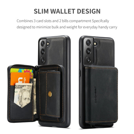 JEEHOOD Magnetic Zipper Horizontal Flip Phone Leather Case, For Samsung Galaxy S22 5G, For Samsung Galaxy S22+ 5G