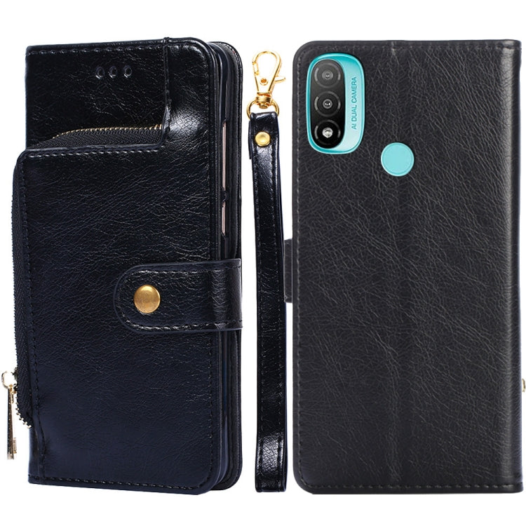 Zipper Bag Leather Phone Case, For Motorola Moto E20 / E40