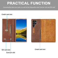 LC.IMEEKE LC-001 Series PU + TPU Color Matching Frosted Leather Phone Case, For Samsung Galaxy S22 Ultra 5G