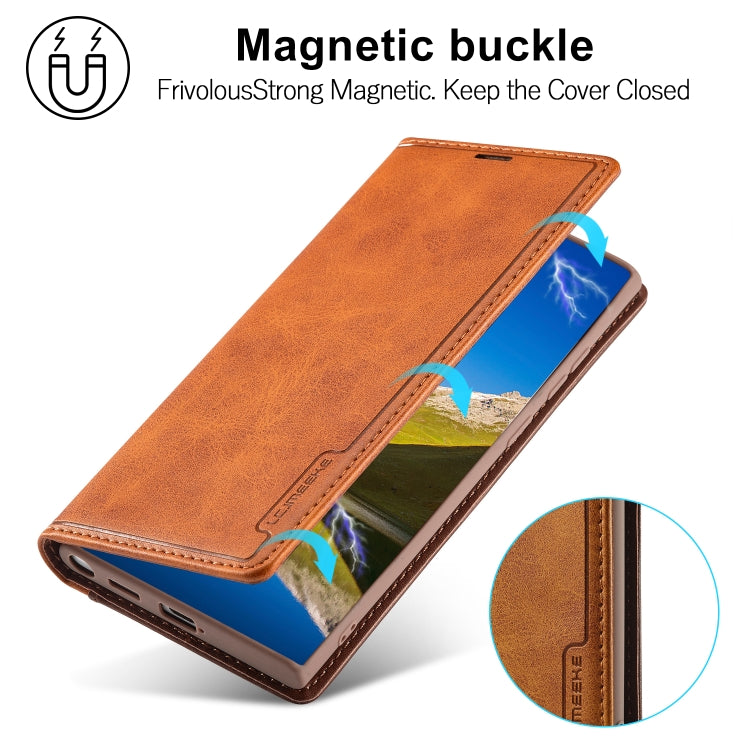 LC.IMEEKE LC-001 Series PU + TPU Color Matching Frosted Leather Phone Case, For Samsung Galaxy S22 Ultra 5G
