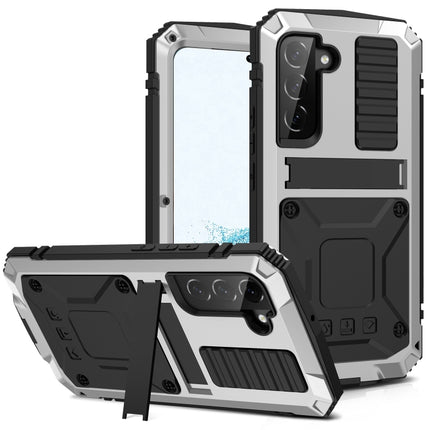 Funda para teléfono con soporte de silicona y metal R-JUST para Samsung Galaxy S22 5G, Samsung Galaxy S22+ 5G y Samsung Galaxy S22 Ultra 5G