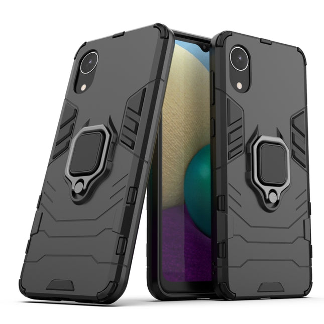 PC + TPU Shockproof Protective Phone Case with Magnetic Ring Holder, For Samsung Galaxy A03 Core