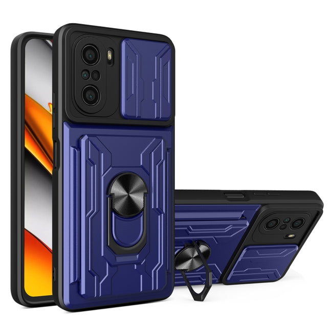 Sliding Camshield Card Phone Case, For Xiaomi Redmi K40/Poco F3/Mi 11i, For OPPO Realme 8 / 8 Pro