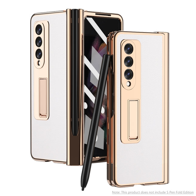 Electroplated Hinge Pen Slot Lychee Phone Case