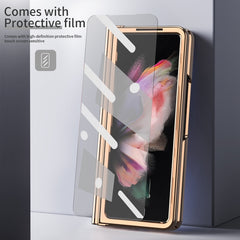 Electroplated Hinge Pen Slot Lychee Phone Case