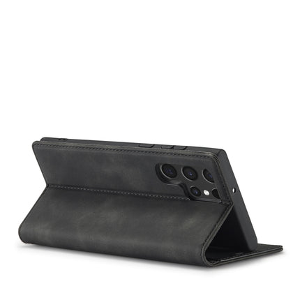 LC.IMEEKE Soft PU + TPU Magnetic Skin-friendly Feeling Leather Phone Case, For Samsung Galaxy S22 Ultra, For Samsung Galaxy S22