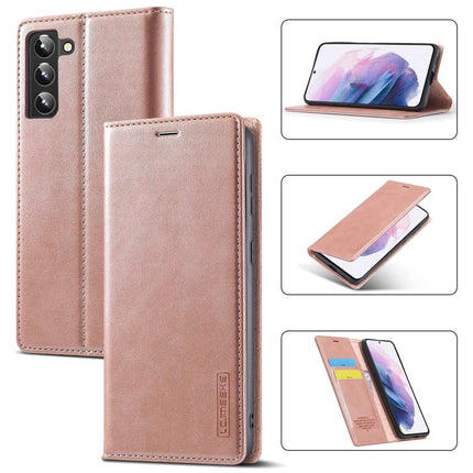LC.IMEEKE Soft PU + TPU Magnetic Skin-friendly Feeling Leather Phone Case, For Samsung Galaxy S22 Ultra, For Samsung Galaxy S22