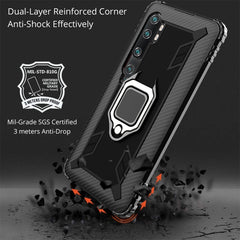 Carbon Fiber Protective Case with 360 Degree Rotating Ring Holder, For Xiaomi Mi CC9 Pro / Note 10, For Xiaomi Redmi Note 8T, For Xiaomi Redmi 8, For Xiaomi Redmi Note 8 Pro, For Xiaomi Redmi Note 8, For Vivo Y19 (U3), For Galaxy A51, For Galaxy A71