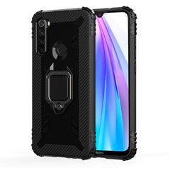 Carbon Fiber Protective Case with 360 Degree Rotating Ring Holder, For Xiaomi Mi CC9 Pro / Note 10, For Xiaomi Redmi Note 8T, For Xiaomi Redmi 8, For Xiaomi Redmi Note 8 Pro, For Xiaomi Redmi Note 8, For Vivo Y19 (U3), For Galaxy A51, For Galaxy A71