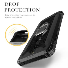 Carbon Fiber Protective Case with 360 Degree Rotating Ring Holder, For Xiaomi Redmi 8, For Xiaomi Redmi Note 8 Pro, For Xiaomi Redmi Note 8, For Vivo Y19 (U3), For Galaxy A51, For Galaxy A71