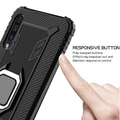 Carbon Fiber Protective Case with 360 Degree Rotating Ring Holder, For Galaxy A90 5G, For Galaxy M30s, For Galaxy S20+, For Galaxy S20, For Galaxy S20 Ultra, For Galaxy Note 10+, For Galaxy Note 10, For Galaxy S10e