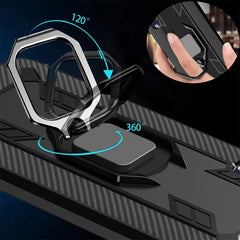 Carbon Fiber Protective Case with 360 Degree Rotating Ring Holder, For Galaxy A90 5G, For Galaxy M30s, For Galaxy S20+, For Galaxy S20, For Galaxy S20 Ultra, For Galaxy Note 10+, For Galaxy Note 10, For Galaxy S10e