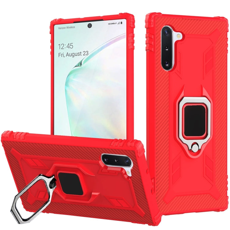 Carbon Fiber Protective Case with 360 Degree Rotating Ring Holder, For Galaxy Note 10, For Galaxy S10e, For Galaxy S10+, For Galaxy S10