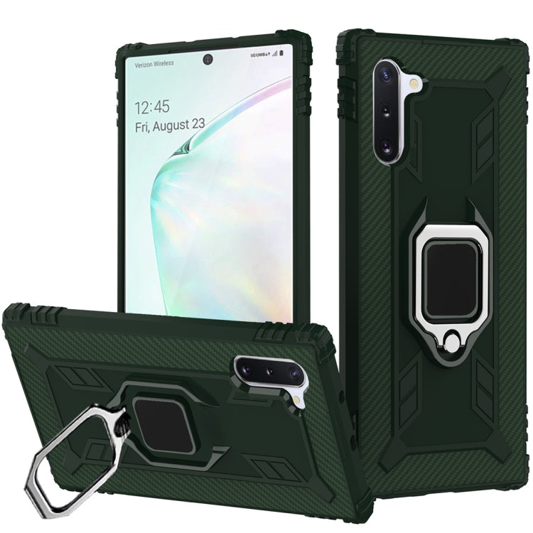 Carbon Fiber Protective Case with 360 Degree Rotating Ring Holder, For Galaxy Note 10, For Galaxy S10e, For Galaxy S10+, For Galaxy S10
