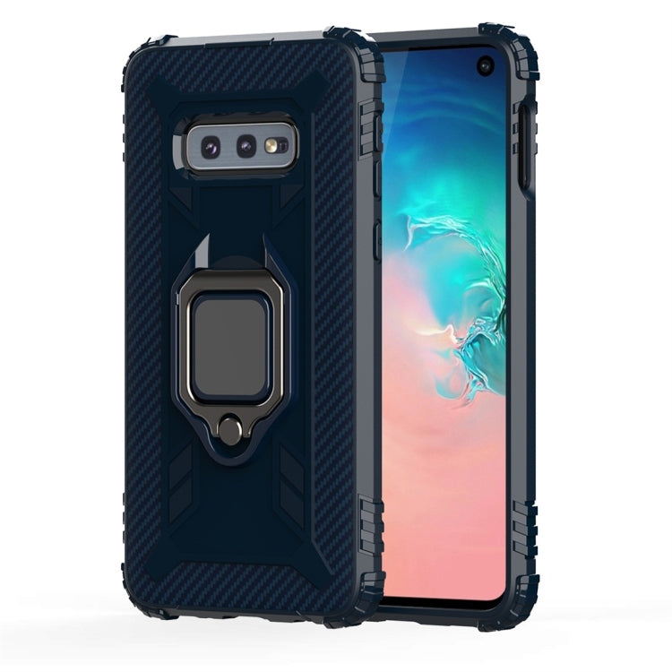 Carbon Fiber Protective Case with 360 Degree Rotating Ring Holder, For Galaxy Note 10, For Galaxy S10e, For Galaxy S10+, For Galaxy S10