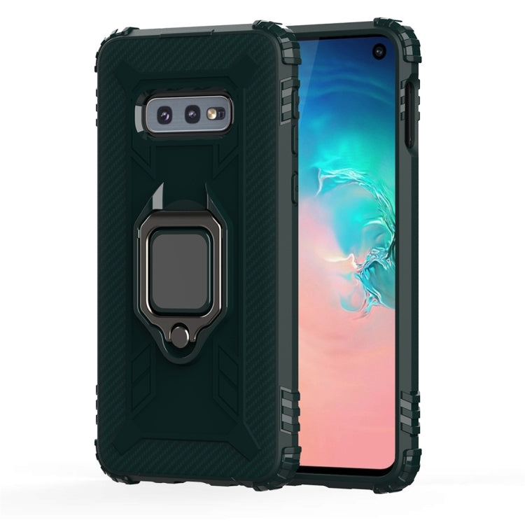 Carbon Fiber Protective Case with 360 Degree Rotating Ring Holder, For Galaxy Note 10, For Galaxy S10e, For Galaxy S10+, For Galaxy S10