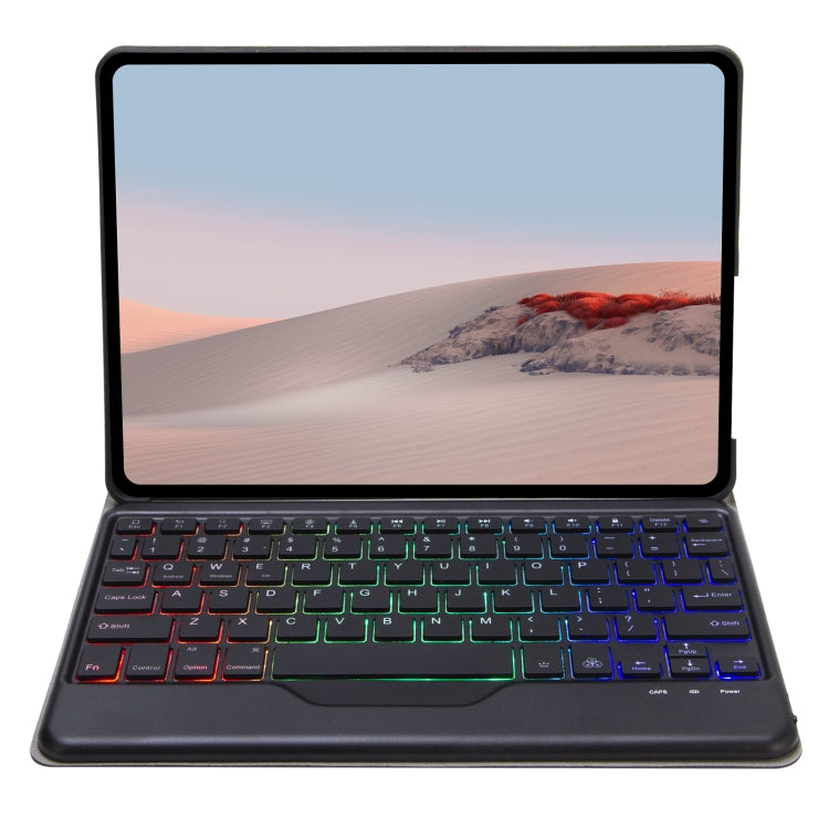 SFGOS Tri-color Backlit Tree Texture Bluetooth Keyboard Leather Case