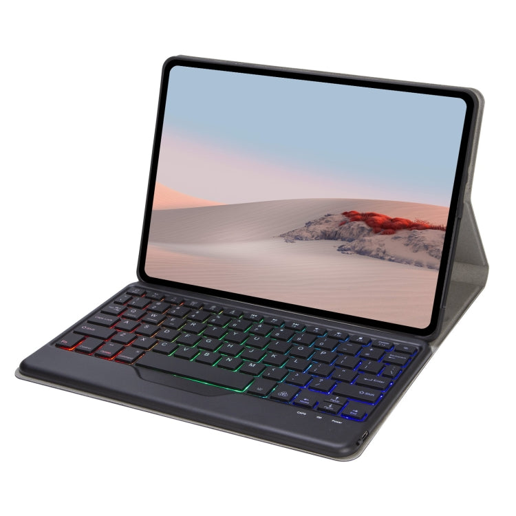 SFGOS Tri-color Backlit Tree Texture Bluetooth Keyboard Leather Case