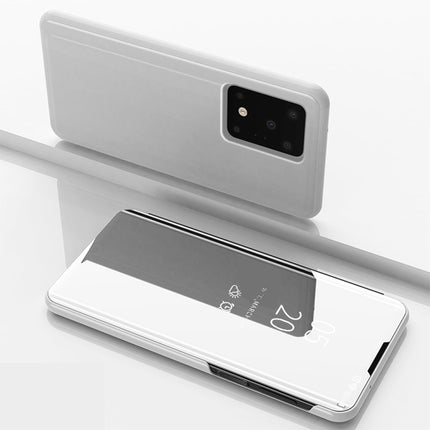 Plated Mirror Horizontal Flip Leather Case with Holder, For Galaxy S20+, For Galaxy S20 Ultra, For Galaxy S20
