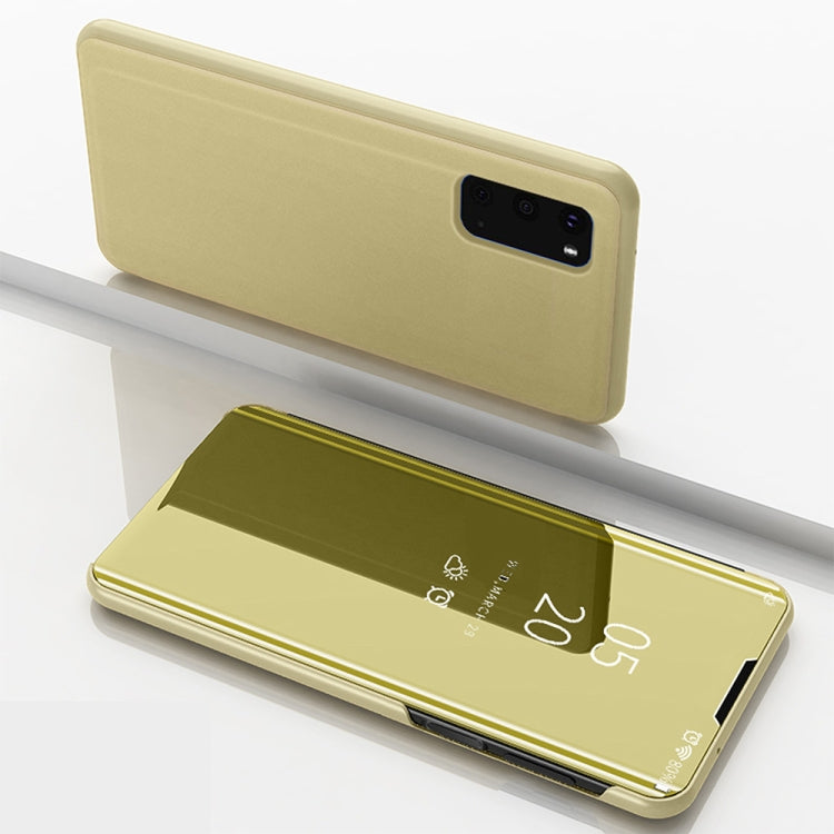 Plated Mirror Horizontal Flip Leather Case with Holder, For Galaxy S20+, For Galaxy S20 Ultra, For Galaxy S20