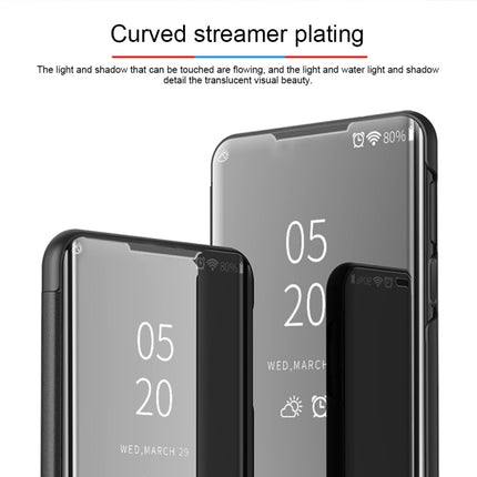 Plated Mirror Horizontal Flip Leather Case with Holder, For Xiaomi Mi Note10 / Note 10 Pro