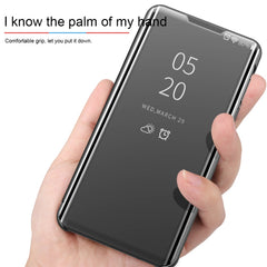 Plated Mirror Horizontal Flip Leather Case with Holder, For Xiaomi Mi Note10 / Note 10 Pro