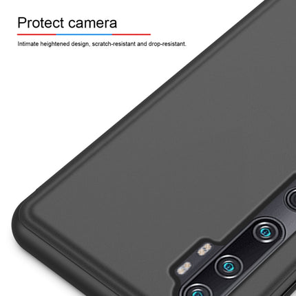 Plated Mirror Horizontal Flip Leather Case with Holder, For Xiaomi Mi Note10 / Note 10 Pro