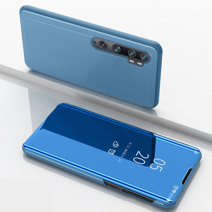 Plated Mirror Horizontal Flip Leather Case with Holder, For Xiaomi Mi Note10 / Note 10 Pro